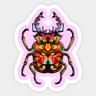 beetle flowers Sticker